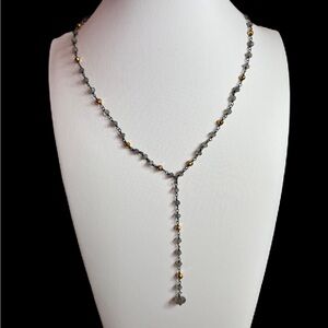 Elegant Silver and Gold Necklace
